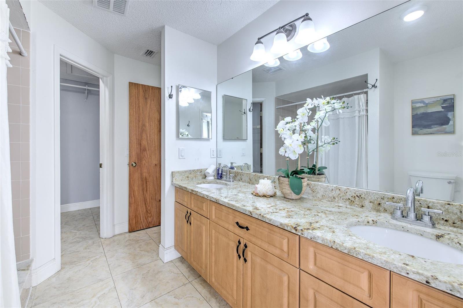 Primary Bathroom with double sinks