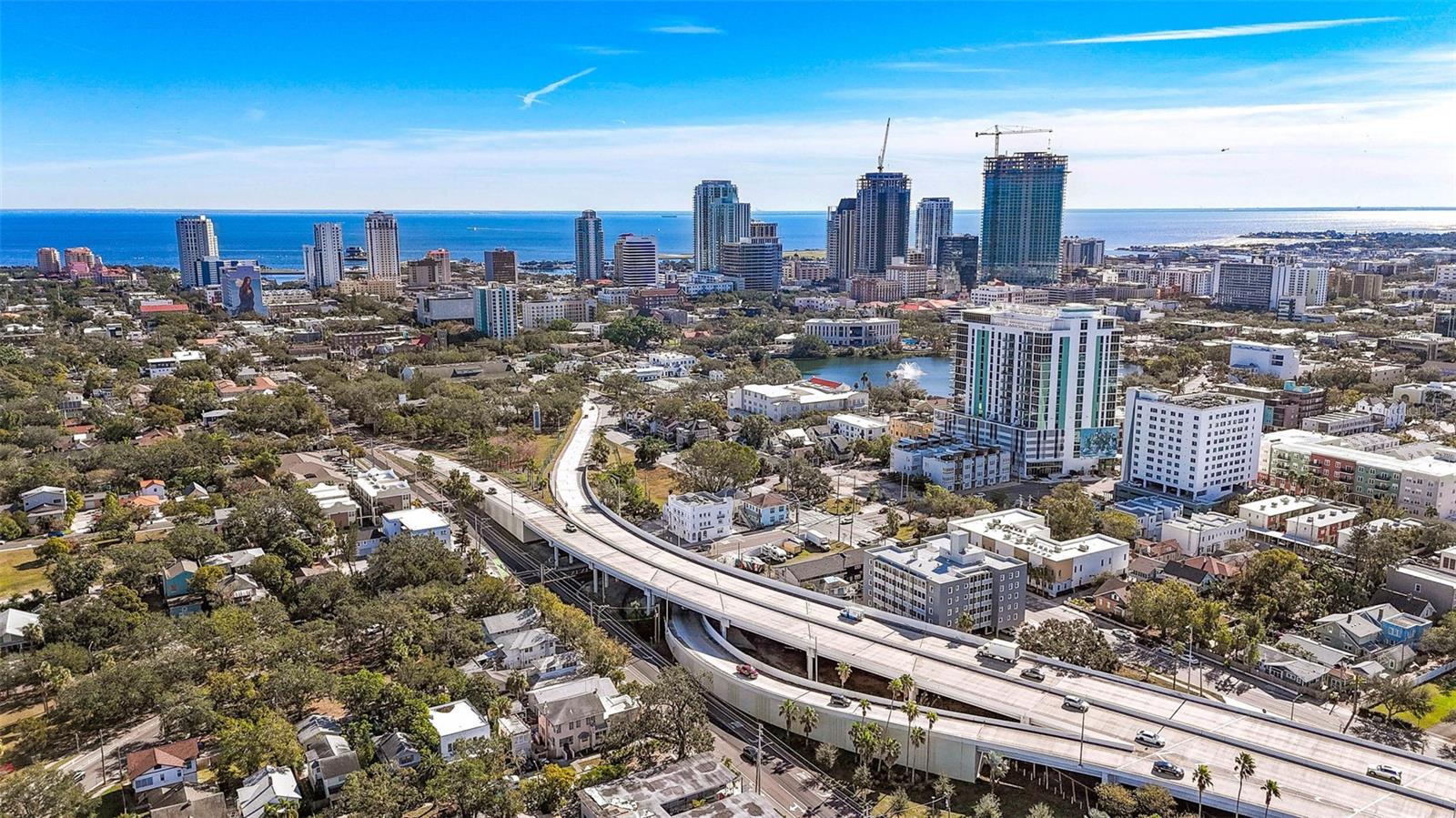 Aerial view of Downtown St Pete