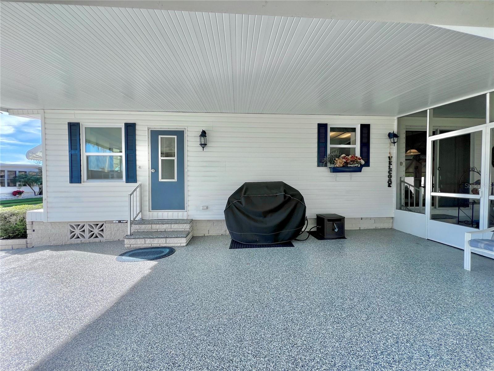 driveway and under carport