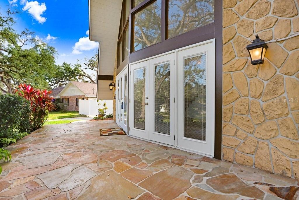 Front entry area with beautiful pavers