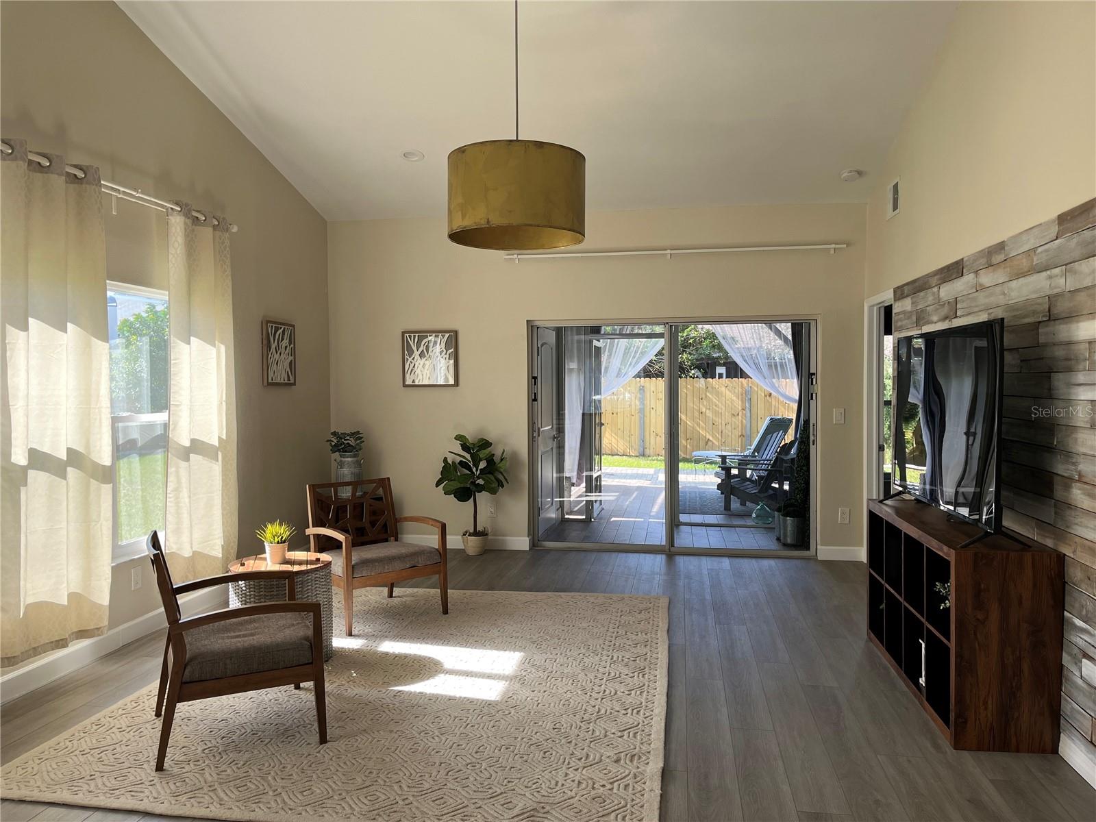 Living room , sliding door to patio