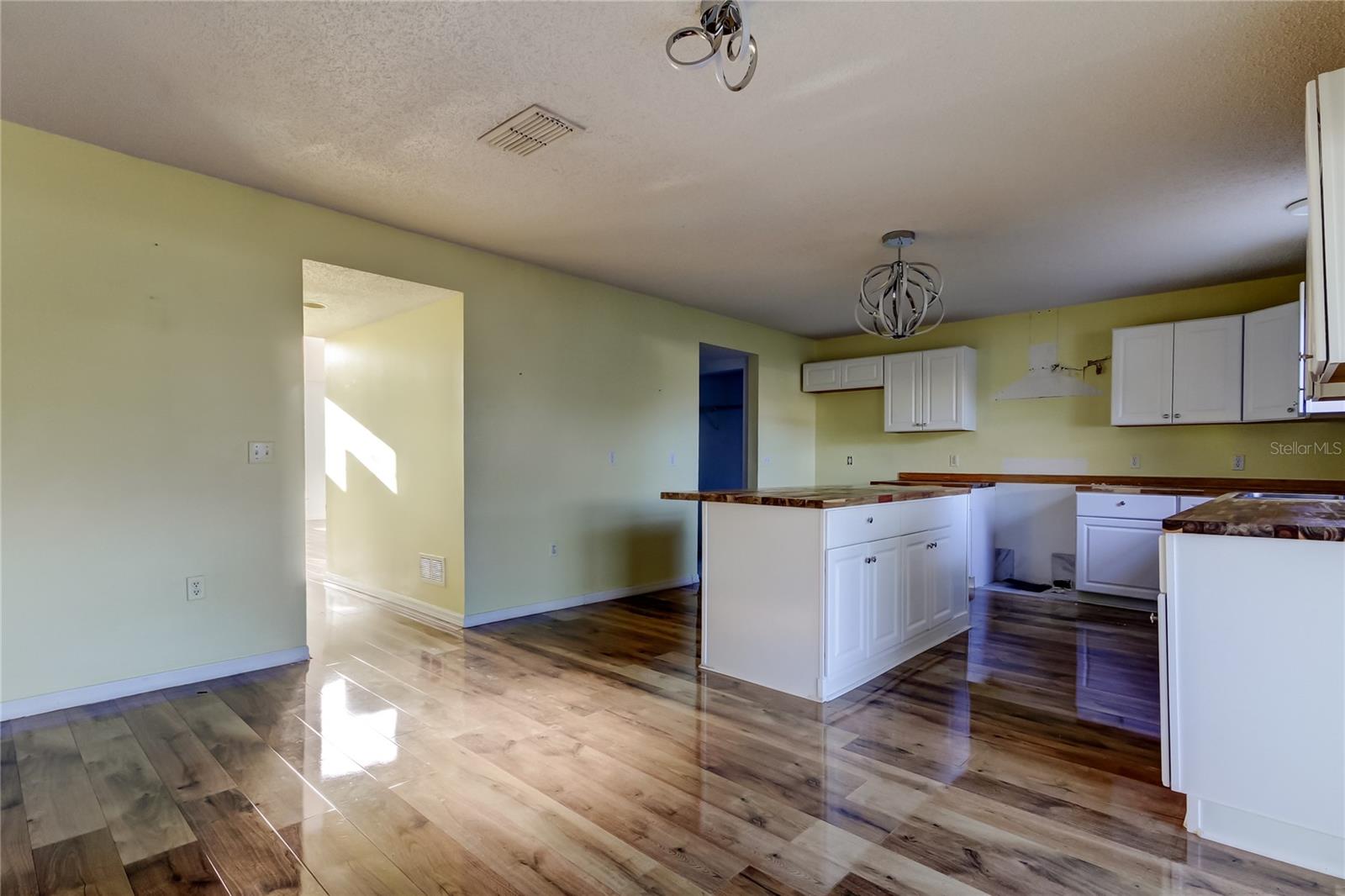 casual dining area and kitchen