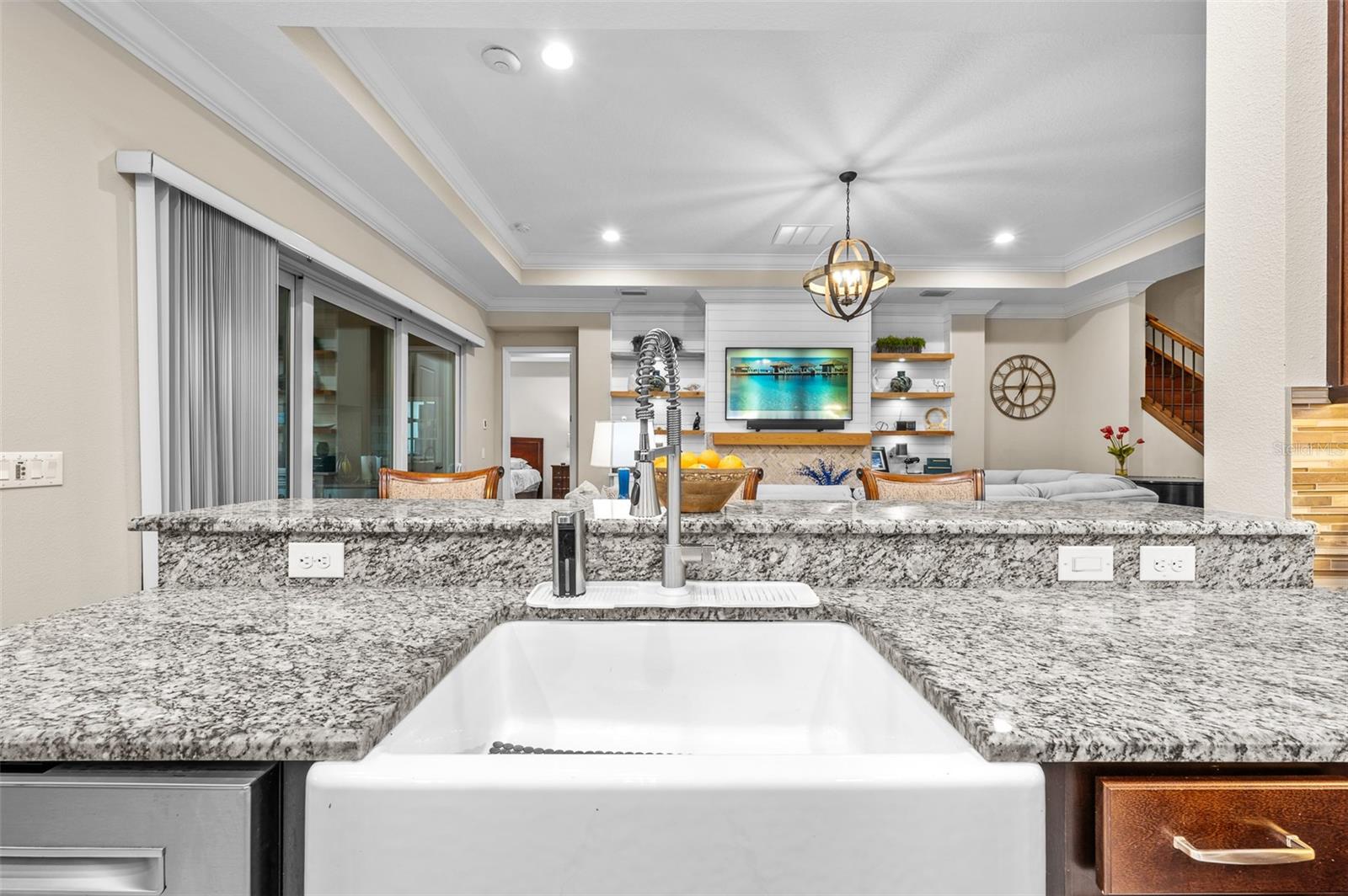 Kitchen with farmhouse sink