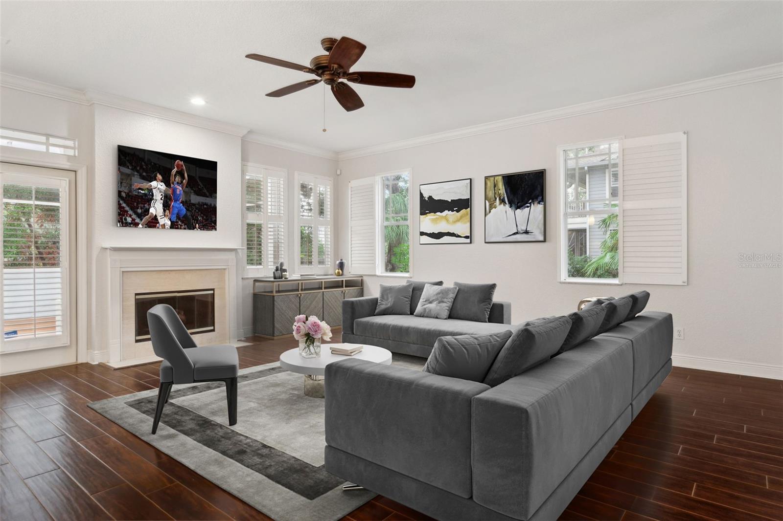 living room - virtually staged