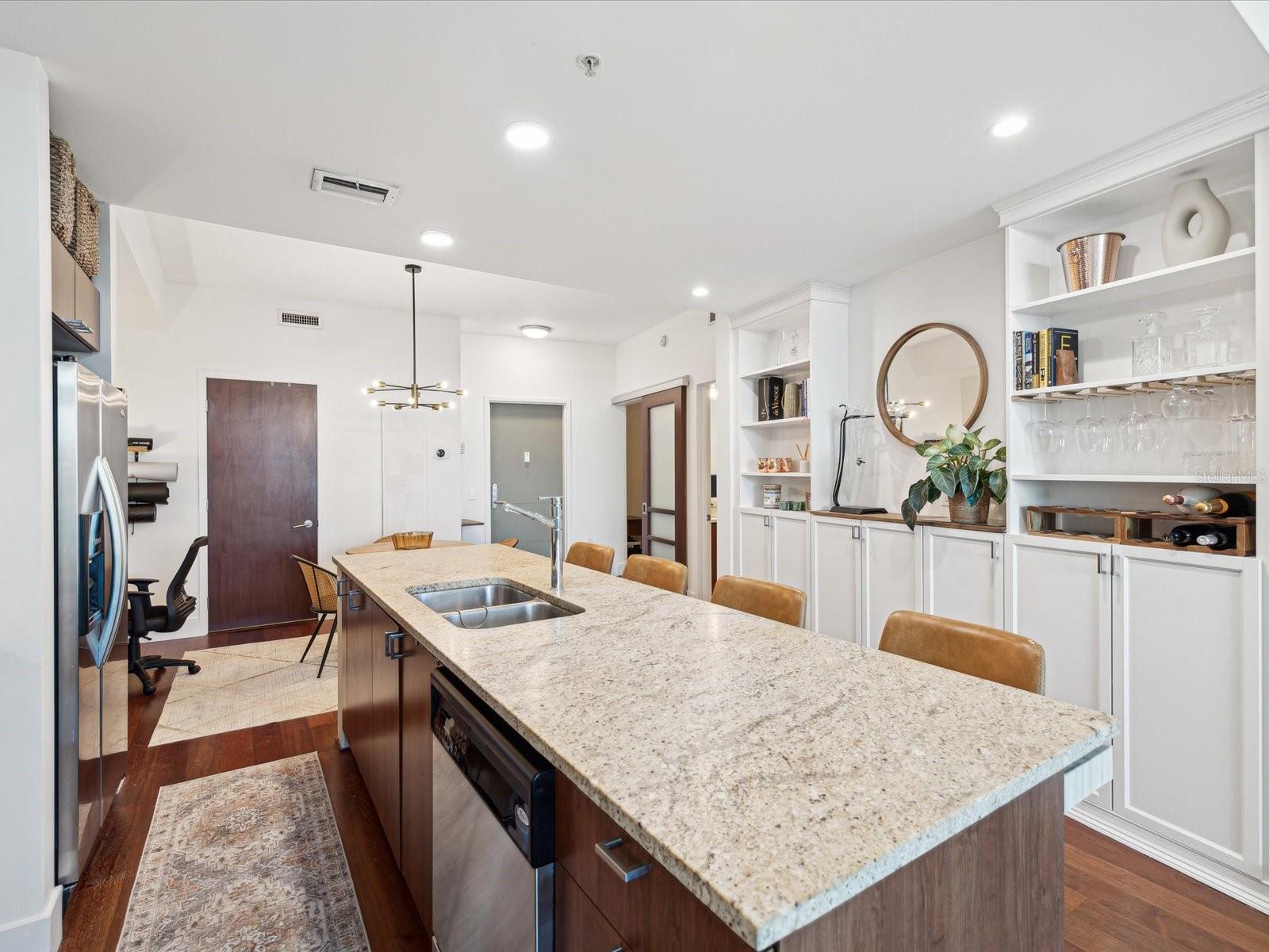 Kitchen w/ Custom Built Storage Cabinet