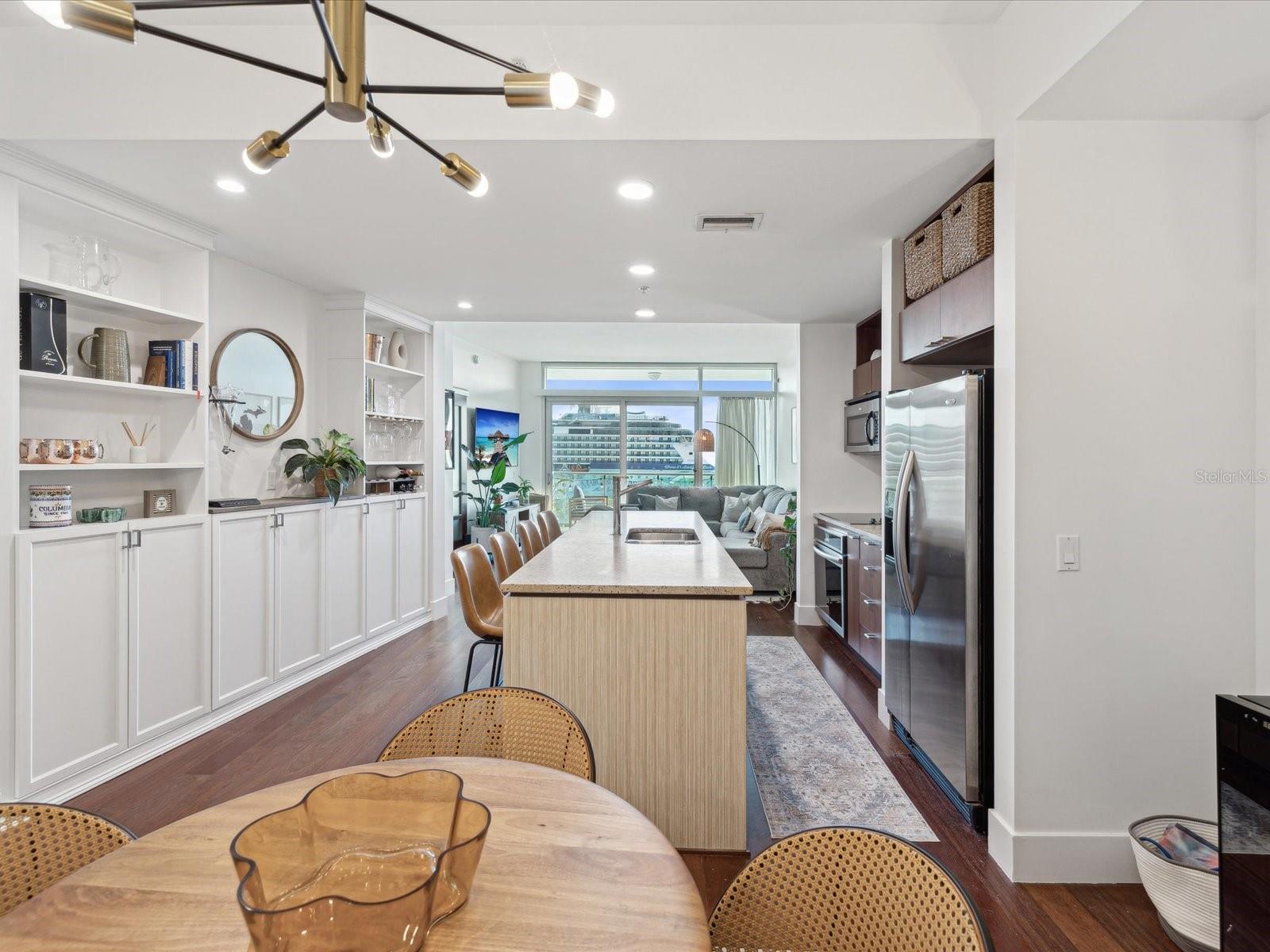 Gorgeous Kitchen & Custom Built-In Storage Cabinet