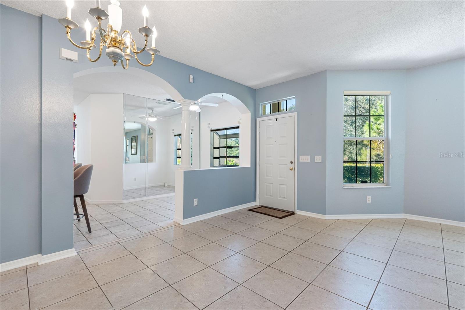 dining room view to front door
