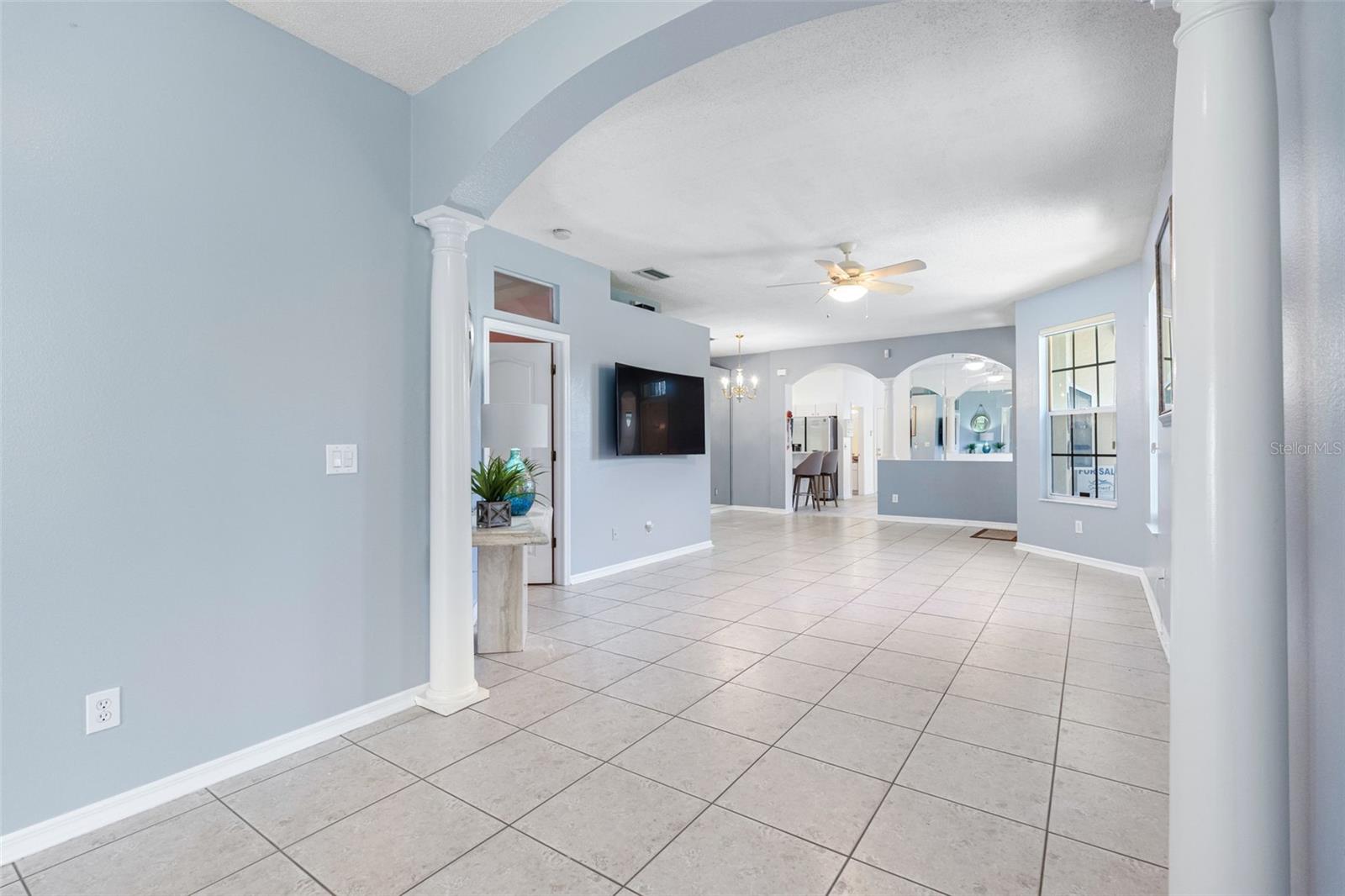 Office/Bonus space view to living room