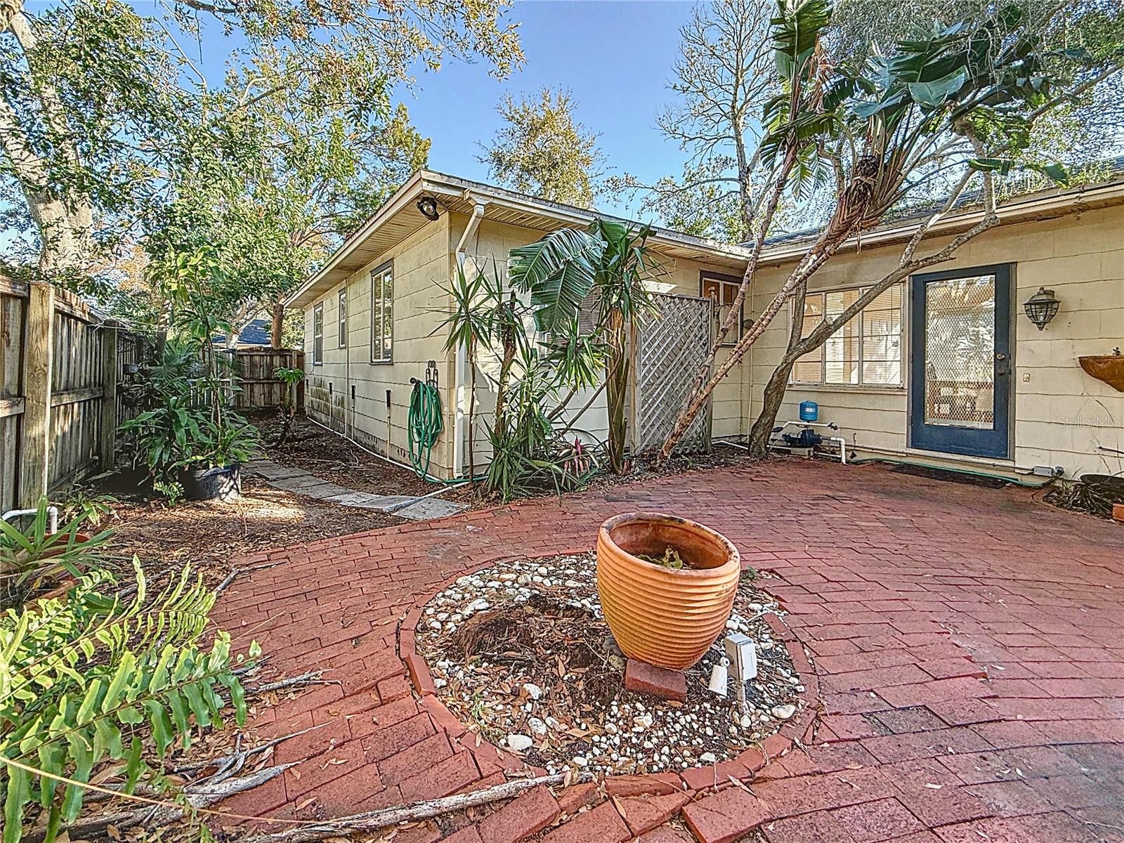 Patio and west-side yard