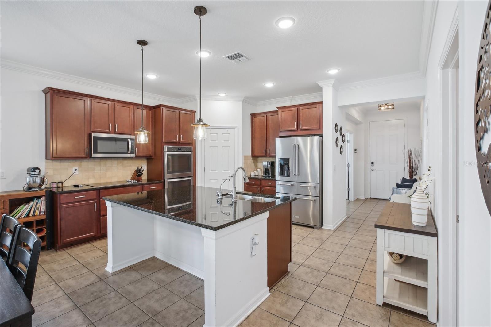 Kitchen with view to front door