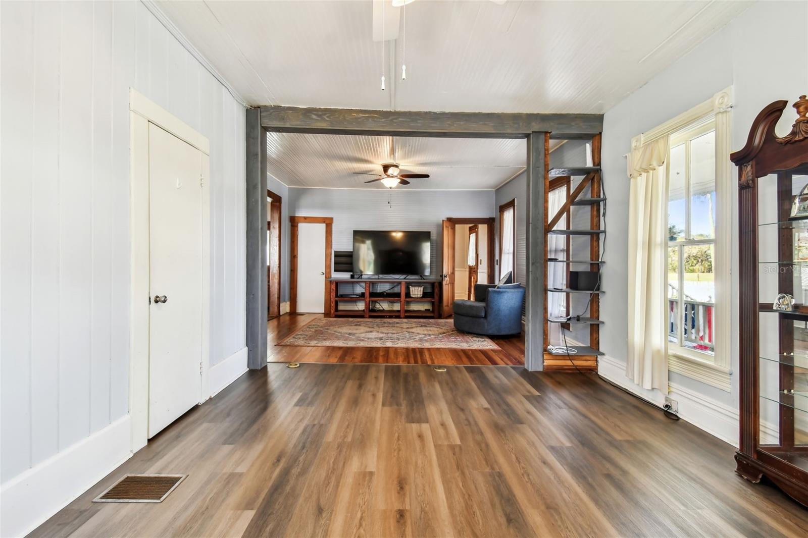 Living Room with Family Room behind