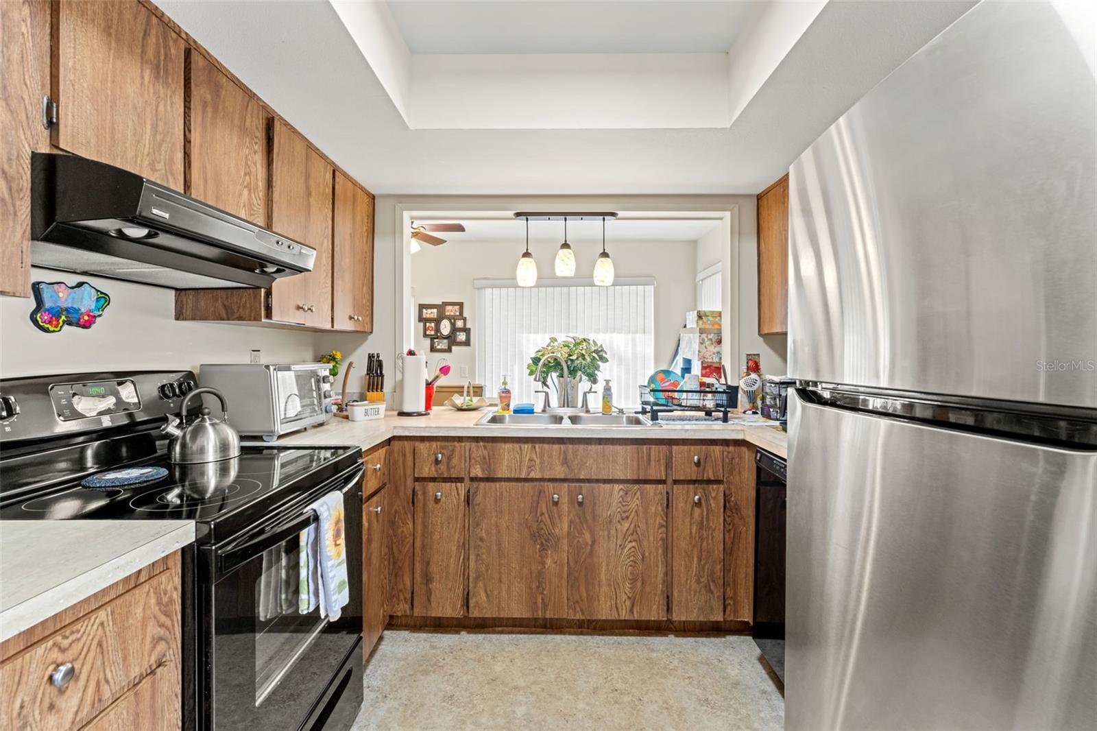 Ample counter space & cabinets