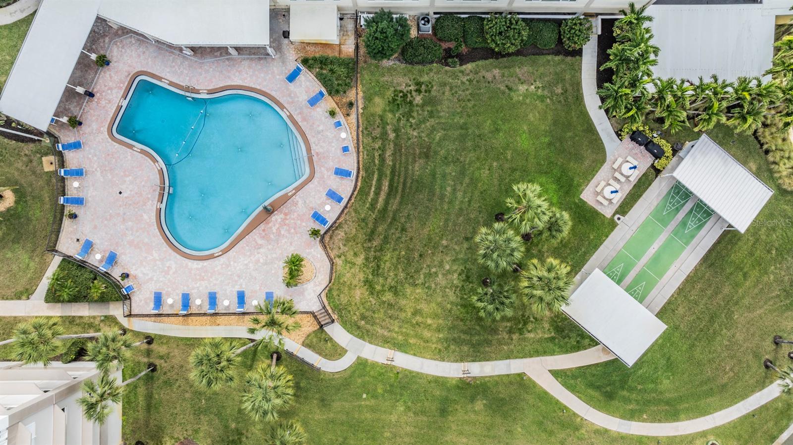 Views of the Pool and Shuffleboard area