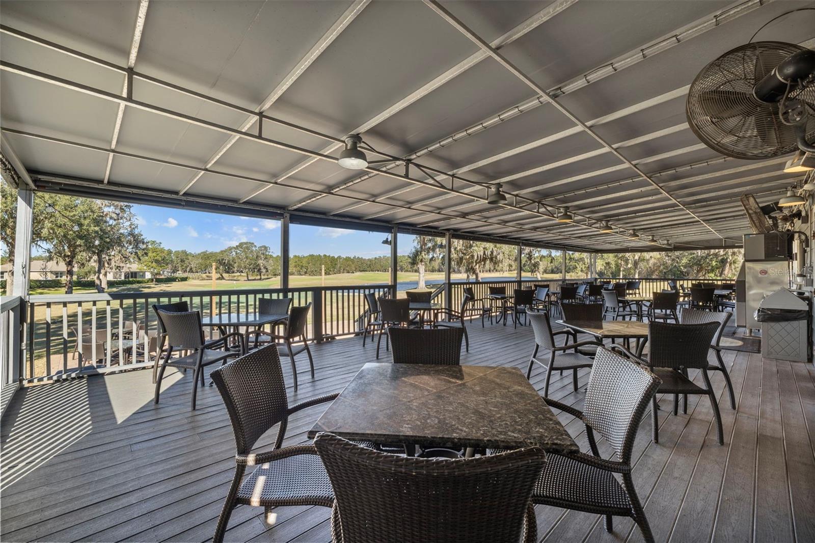 Dine al fresco at the Community Grill.