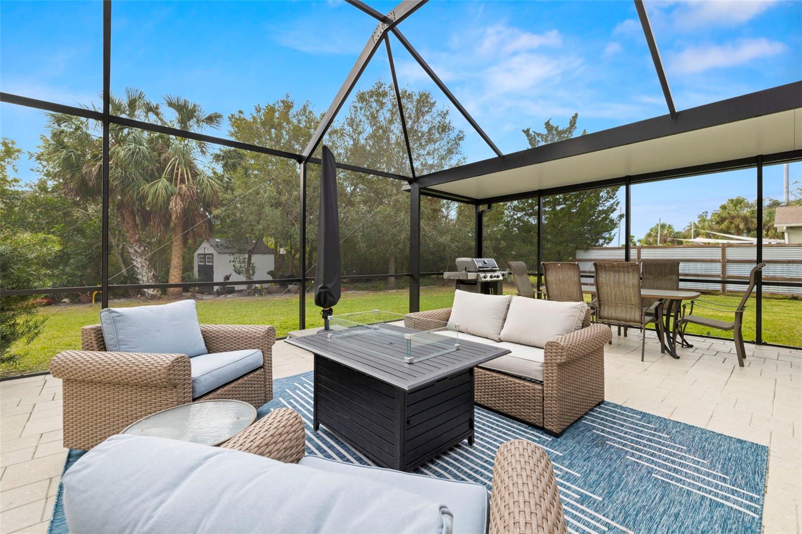 Expanded deck and screened lanai area