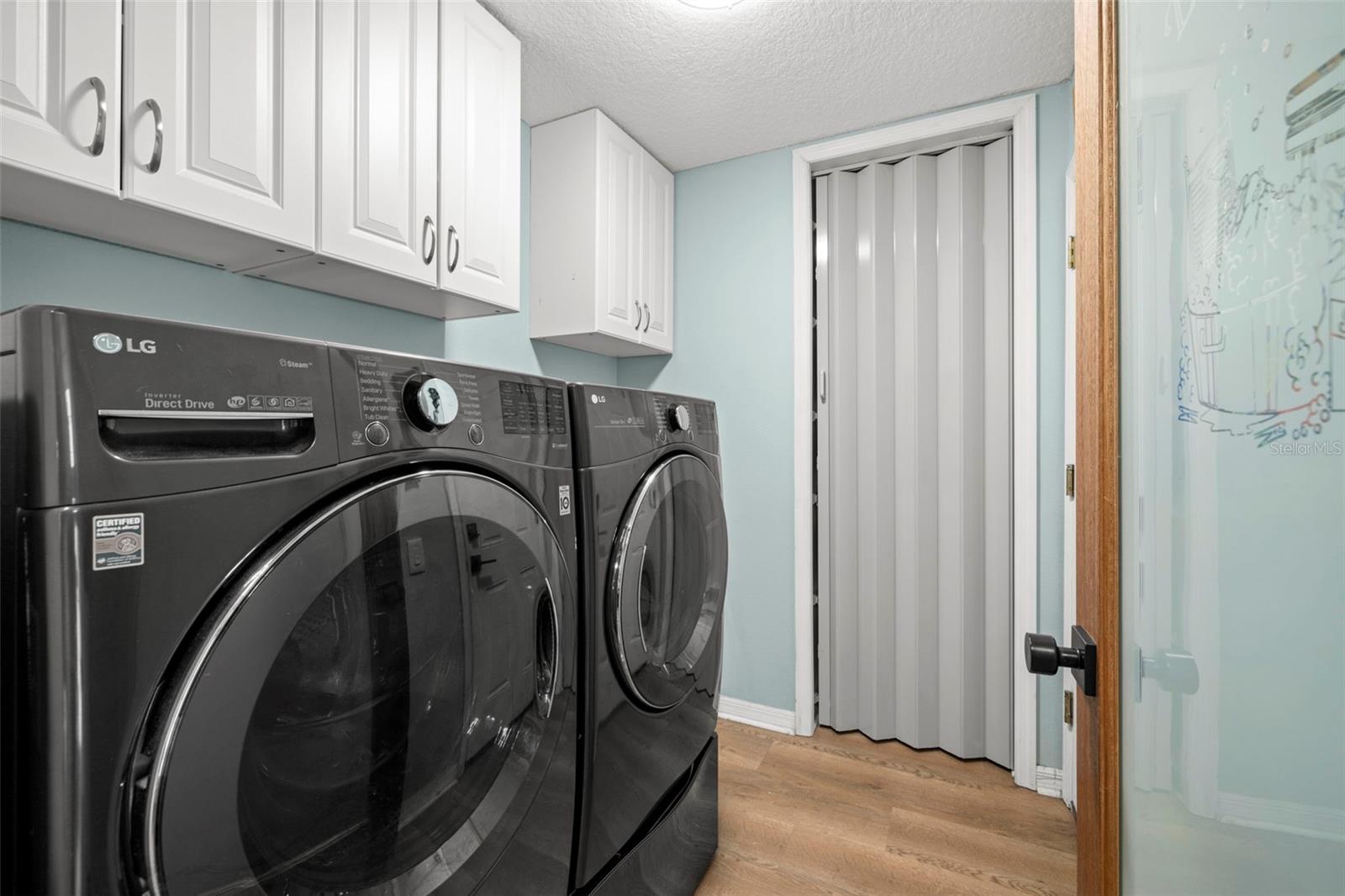 Separate indoor laundry room