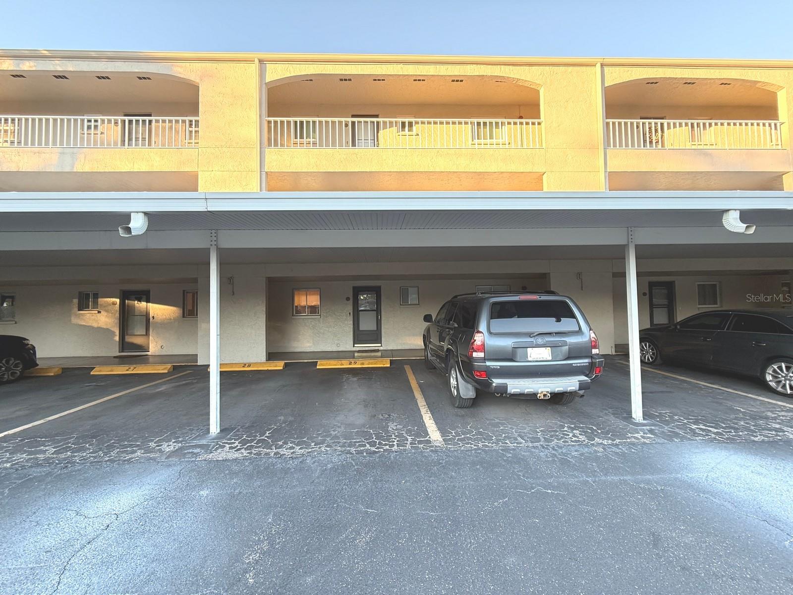 Spacious Carport right in front of 105