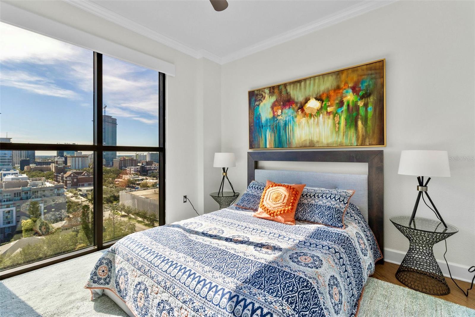 Floor to ceiling glass provides views in all living areas and bedrooms.