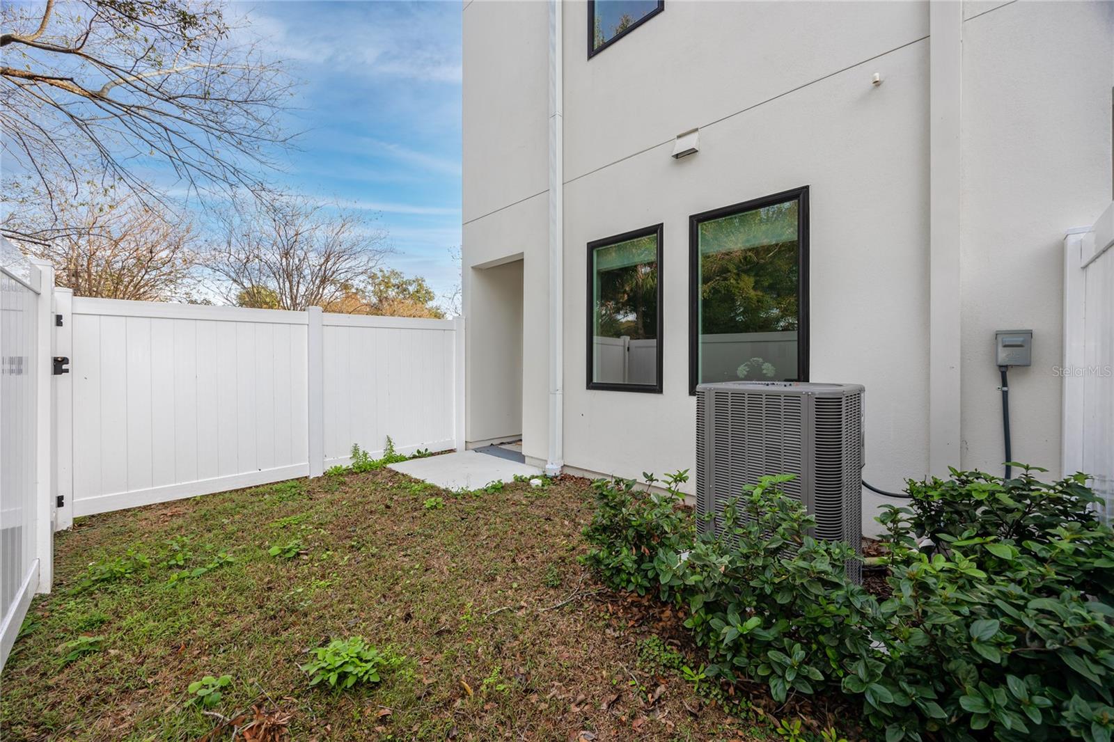 Enjoy the privacy backyard area.