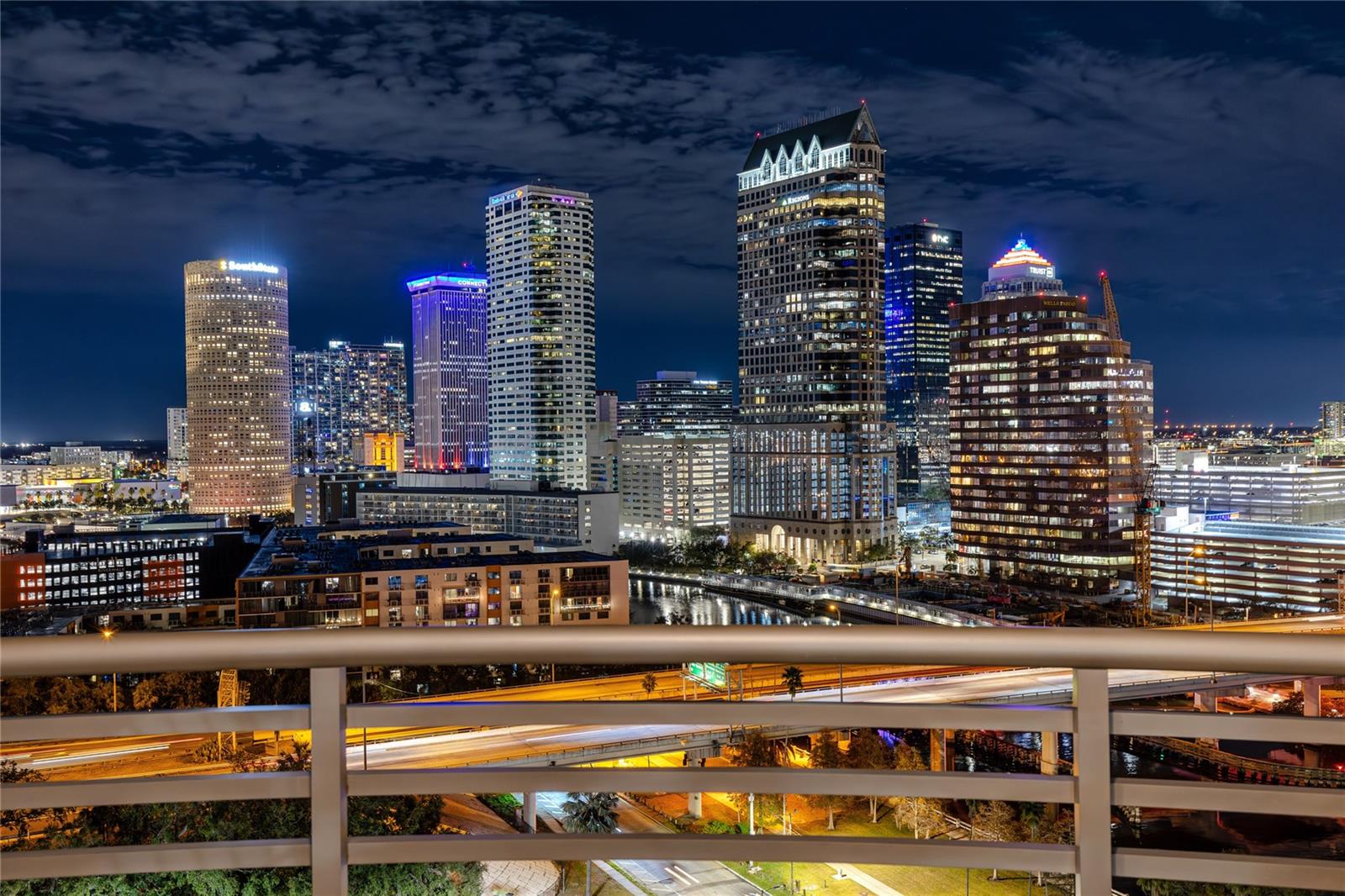 Nighttime view from your balcony