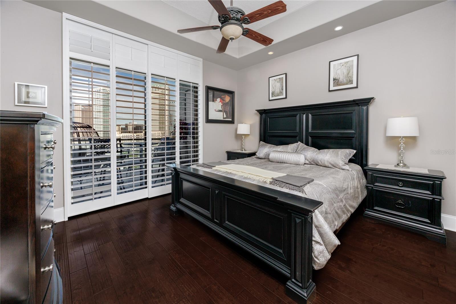 Master bedroom has mesmerizing views, too