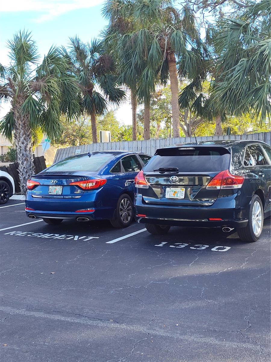 Two reserved parking spaces