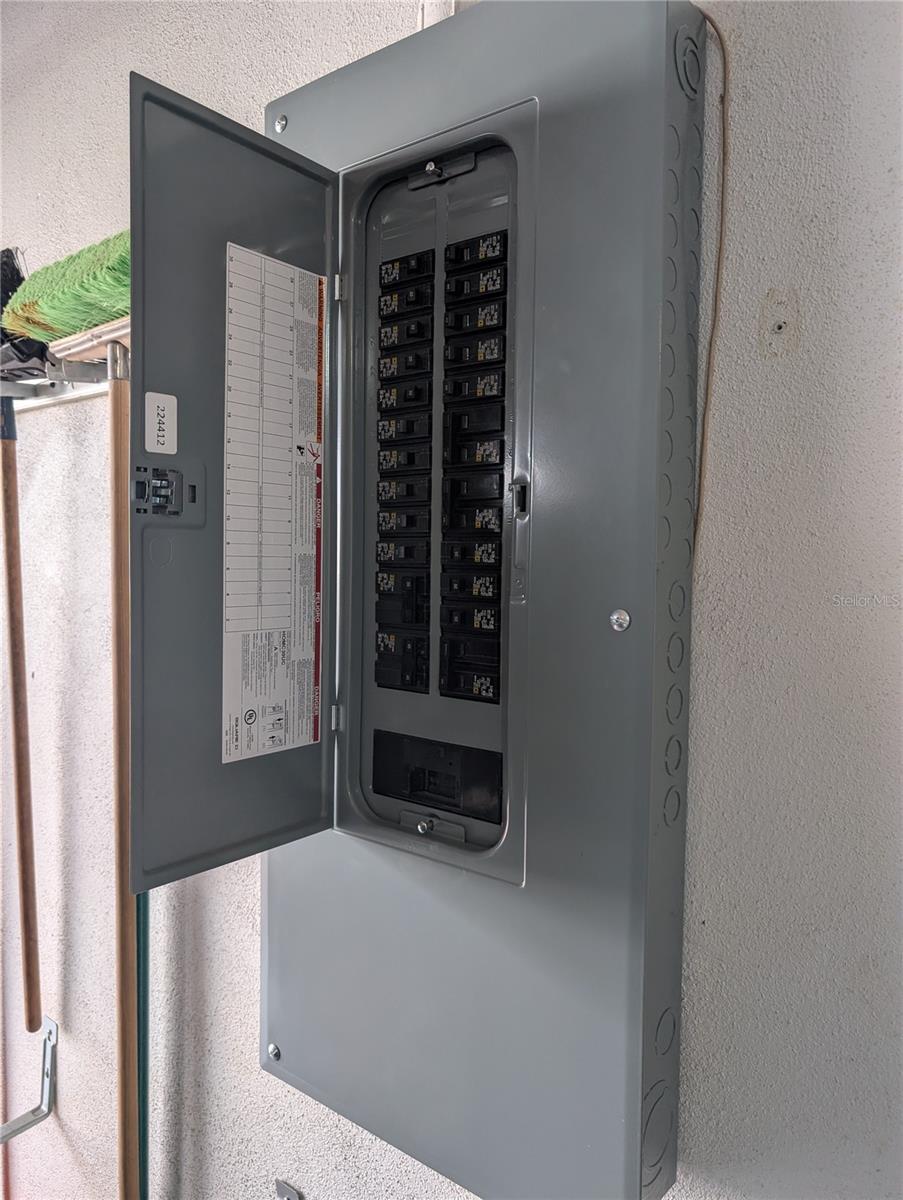 Square D electrical panel installed 2023.