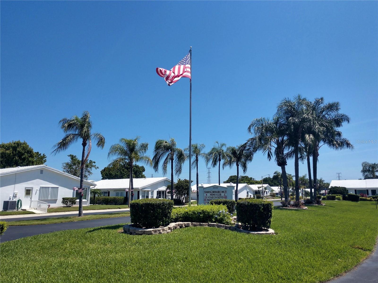 Front of clubhouse.