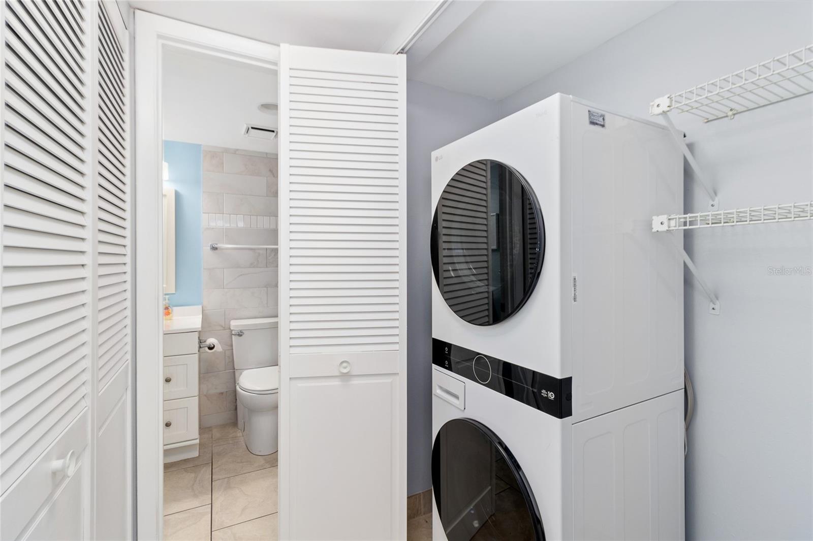 Brand New Washer and Dryer in Hallway Closet