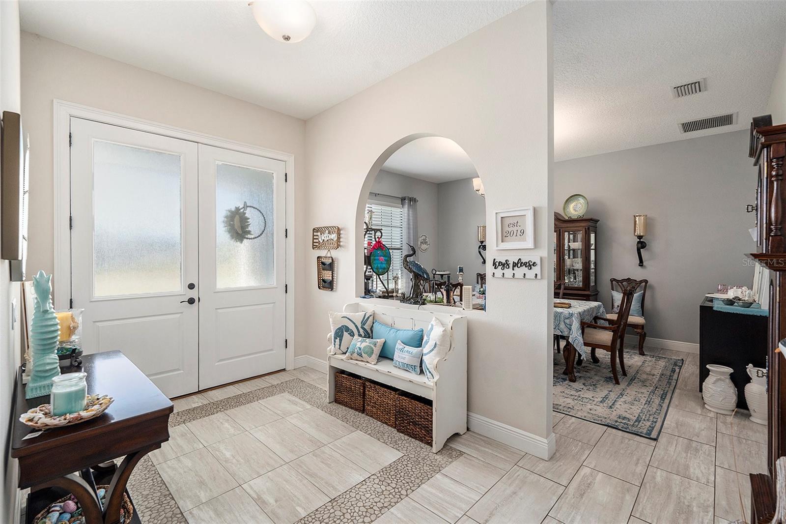 Foyer and dining room