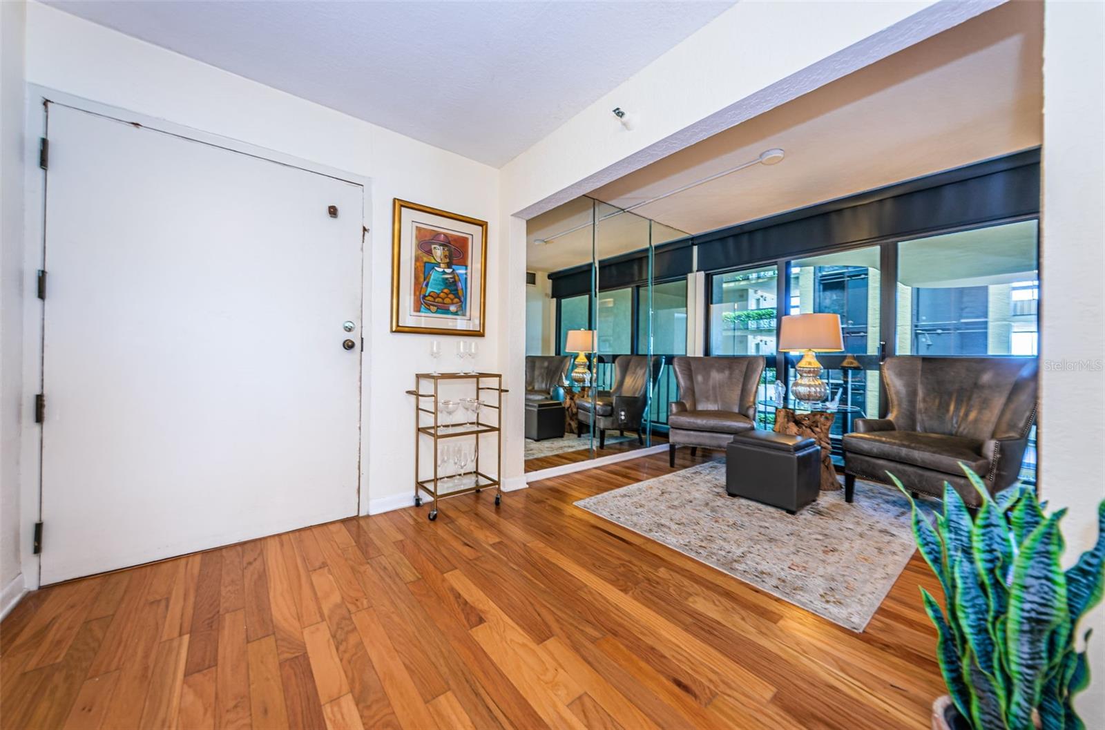 Large open foyer upon entering the residence.