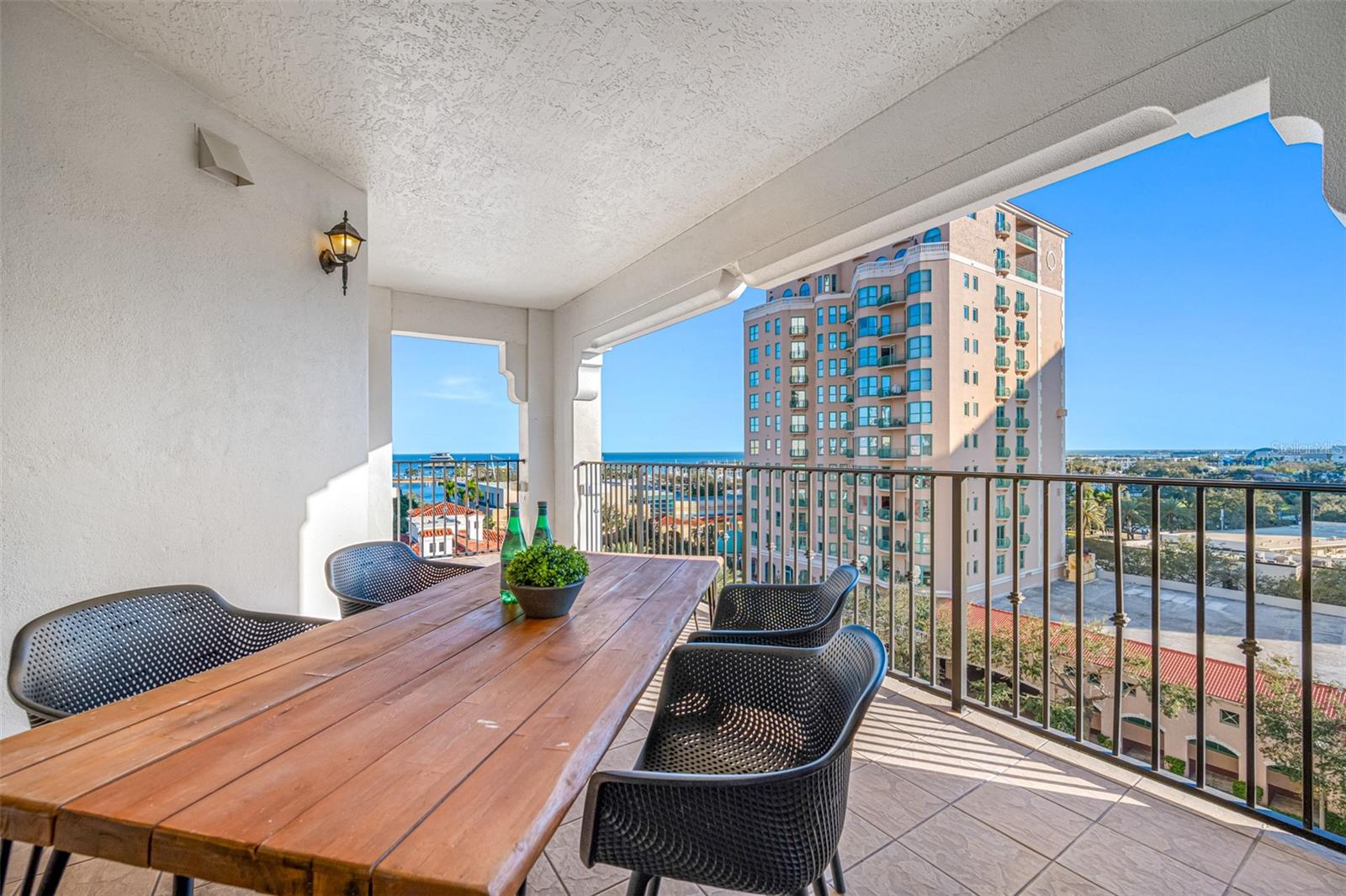 Private Balcony with water views of Tampa Bay & Downtown St Pete