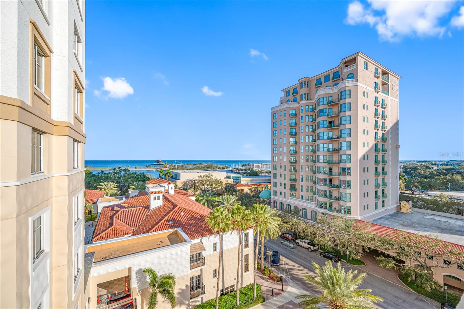 Private Balcony with water views of Tampa Bay & Downtown St Pete