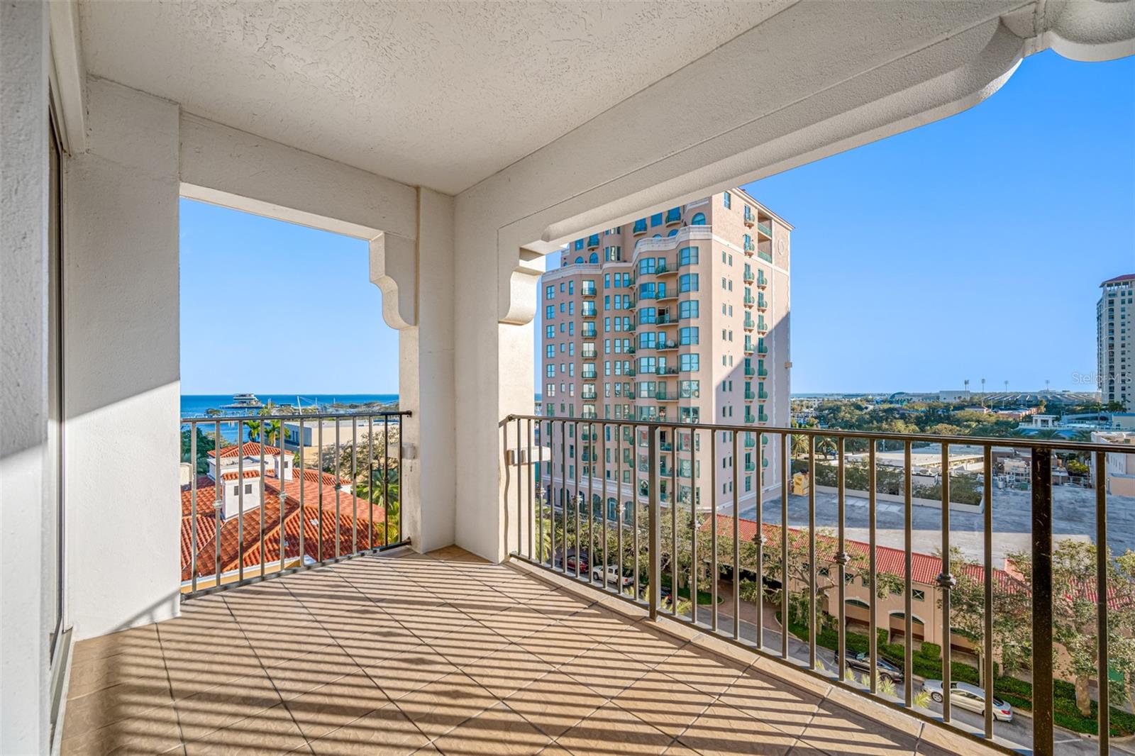 Private Balcony with water views of Tampa Bay & Downtown St Pete