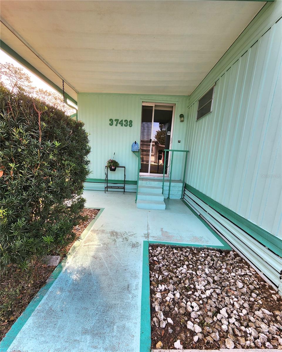 Welcoming front porch.