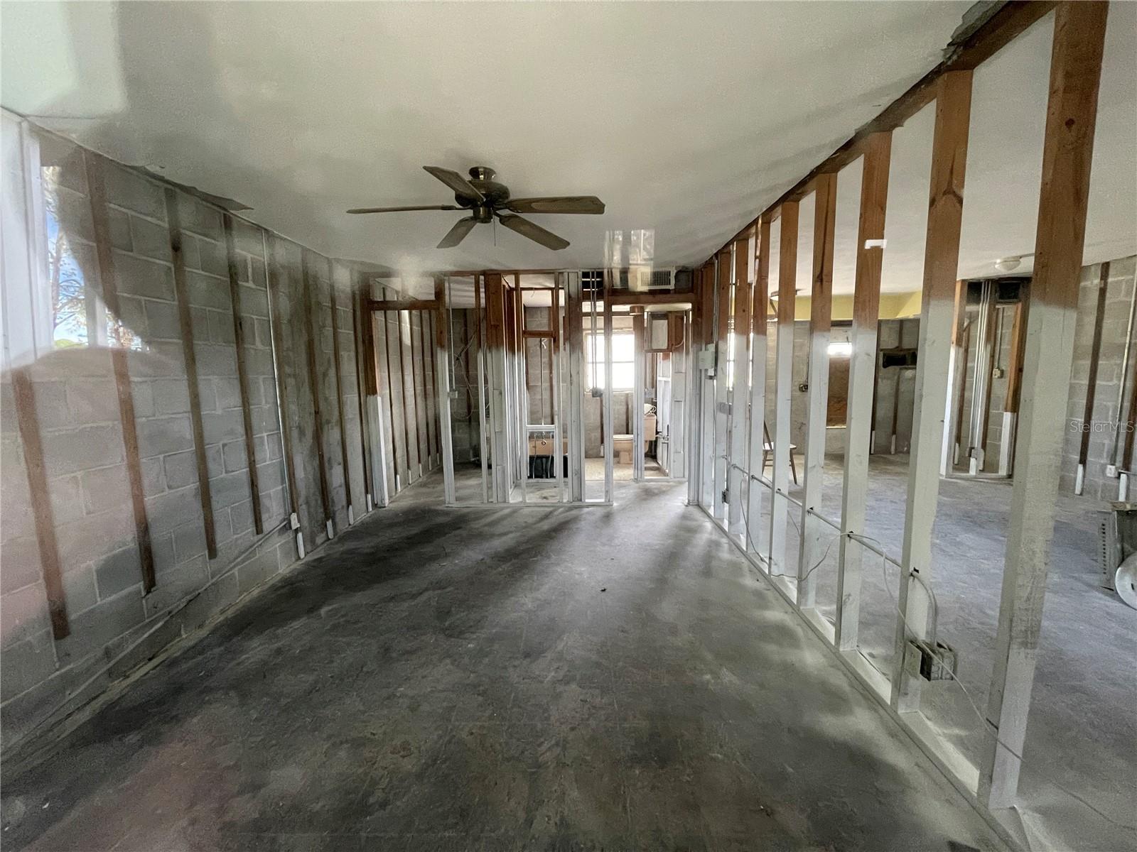 Bedroom & bath in total remodel phase- down to the studs... and being rebuilt with all brand new finishes! There is still time to choose your flooring, colors and whatever you want!