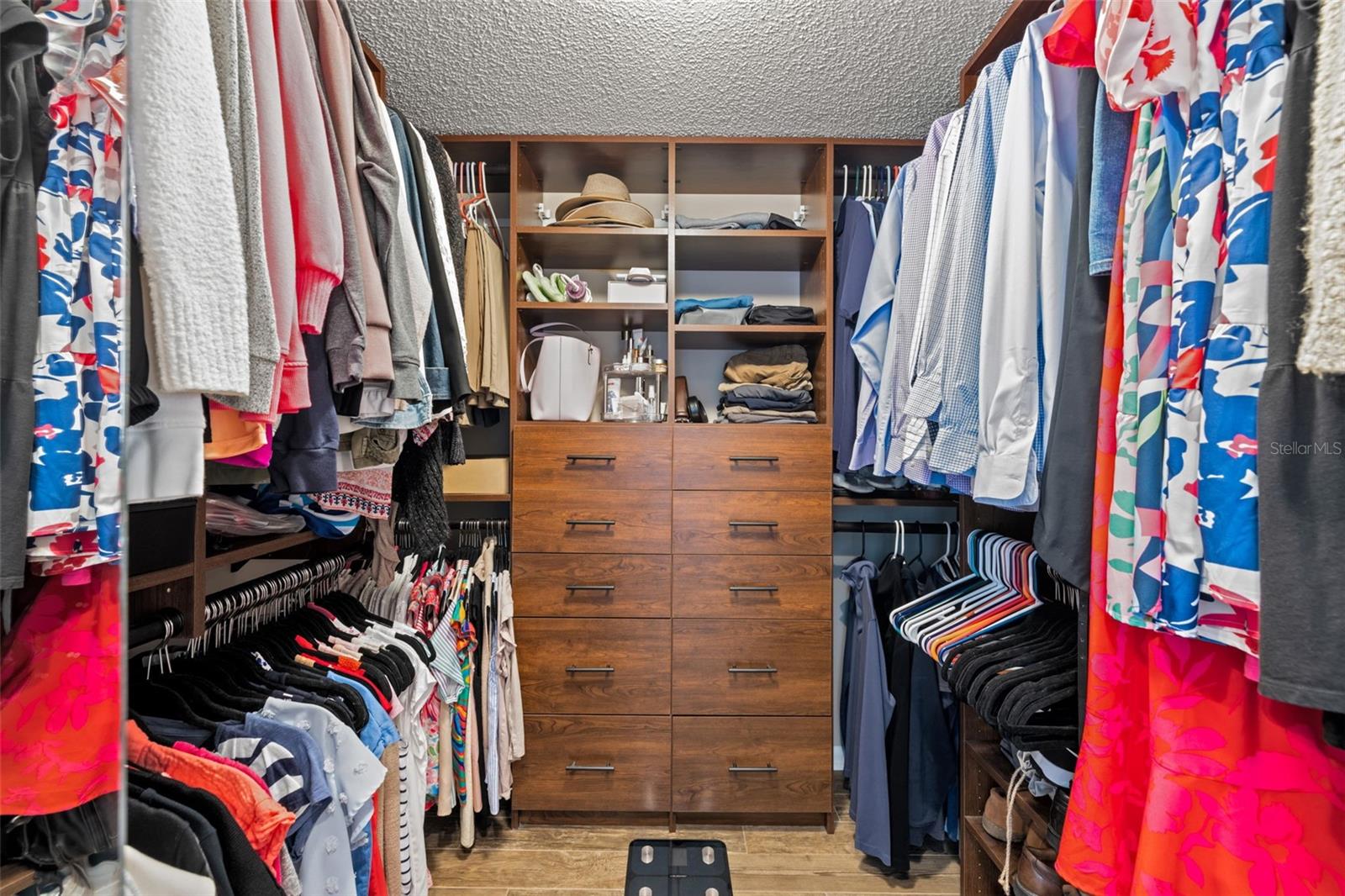 Custom built-ins in master bedroom closet