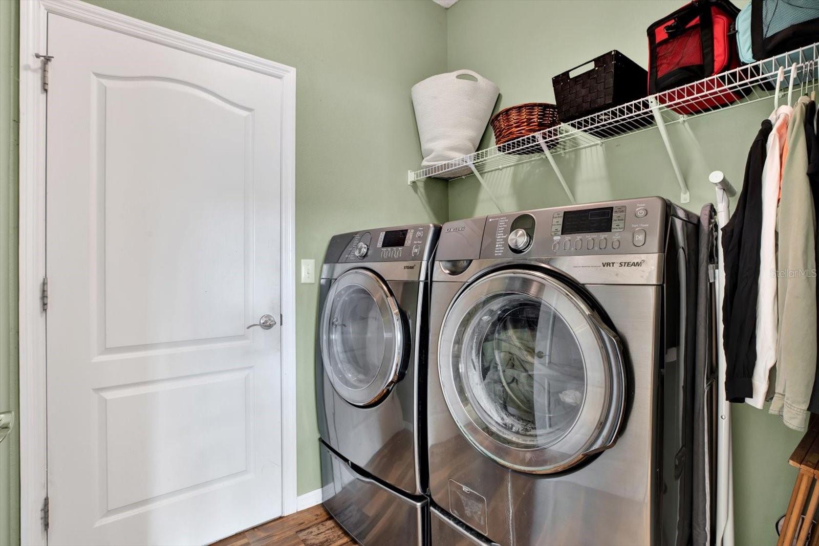 1st floor laundry with garage access