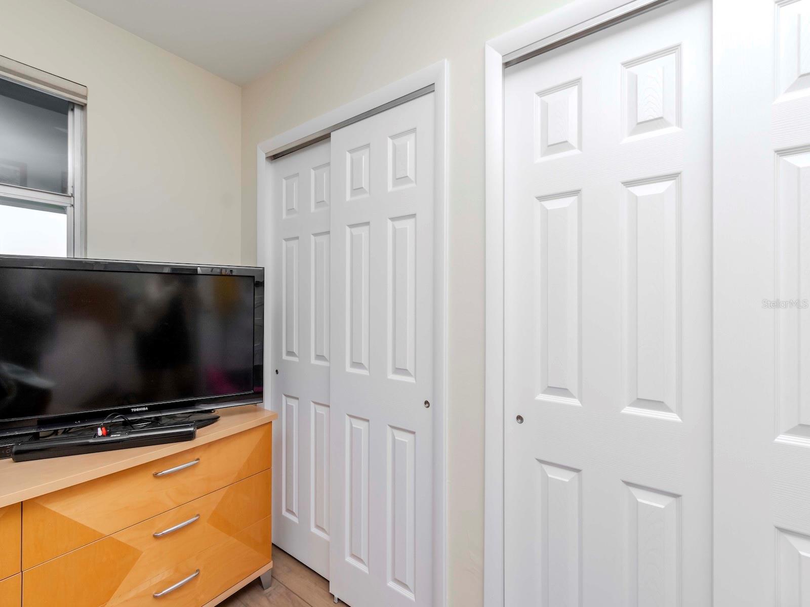 Double Closets in Master Bedroom