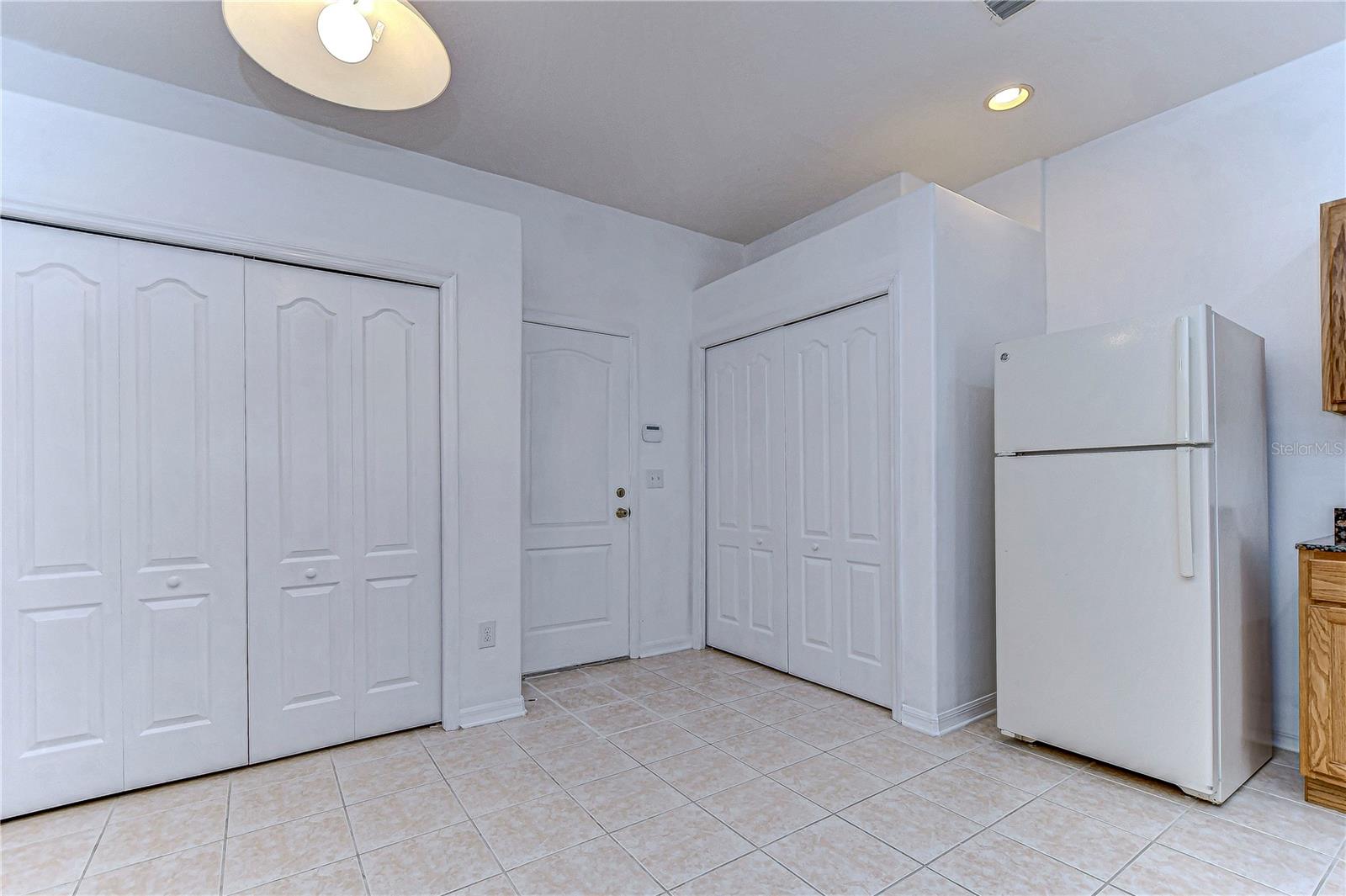 Pantry closet lead to garage