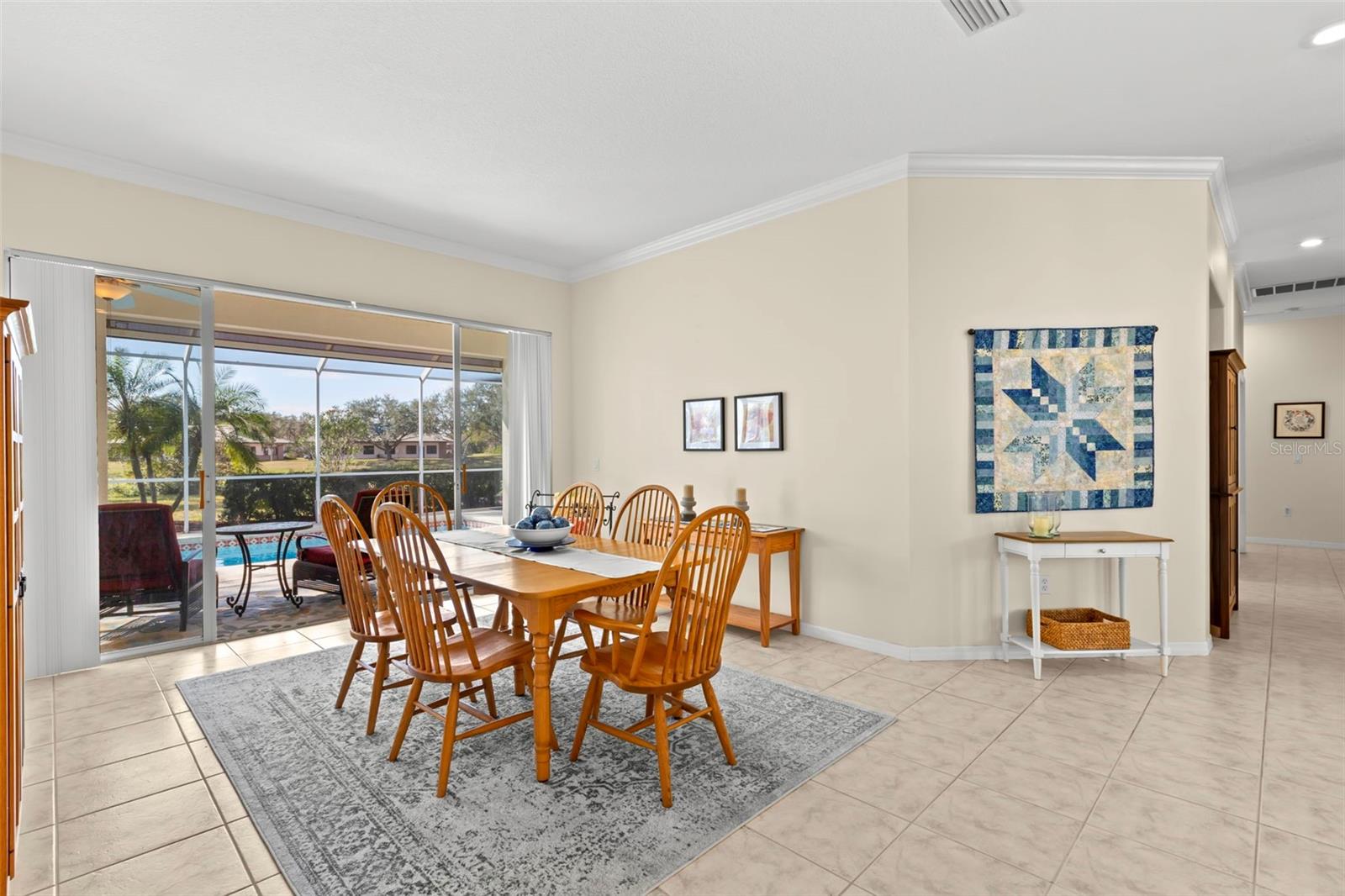 Living Room being used as Dining Room