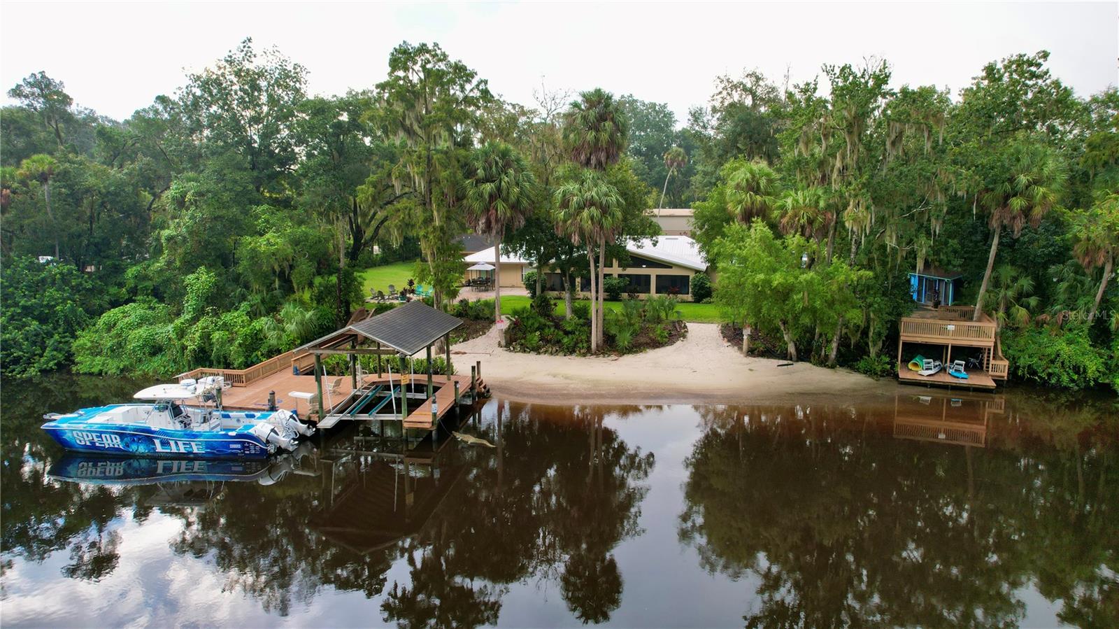 View from River - Dock on left is no longer on property.