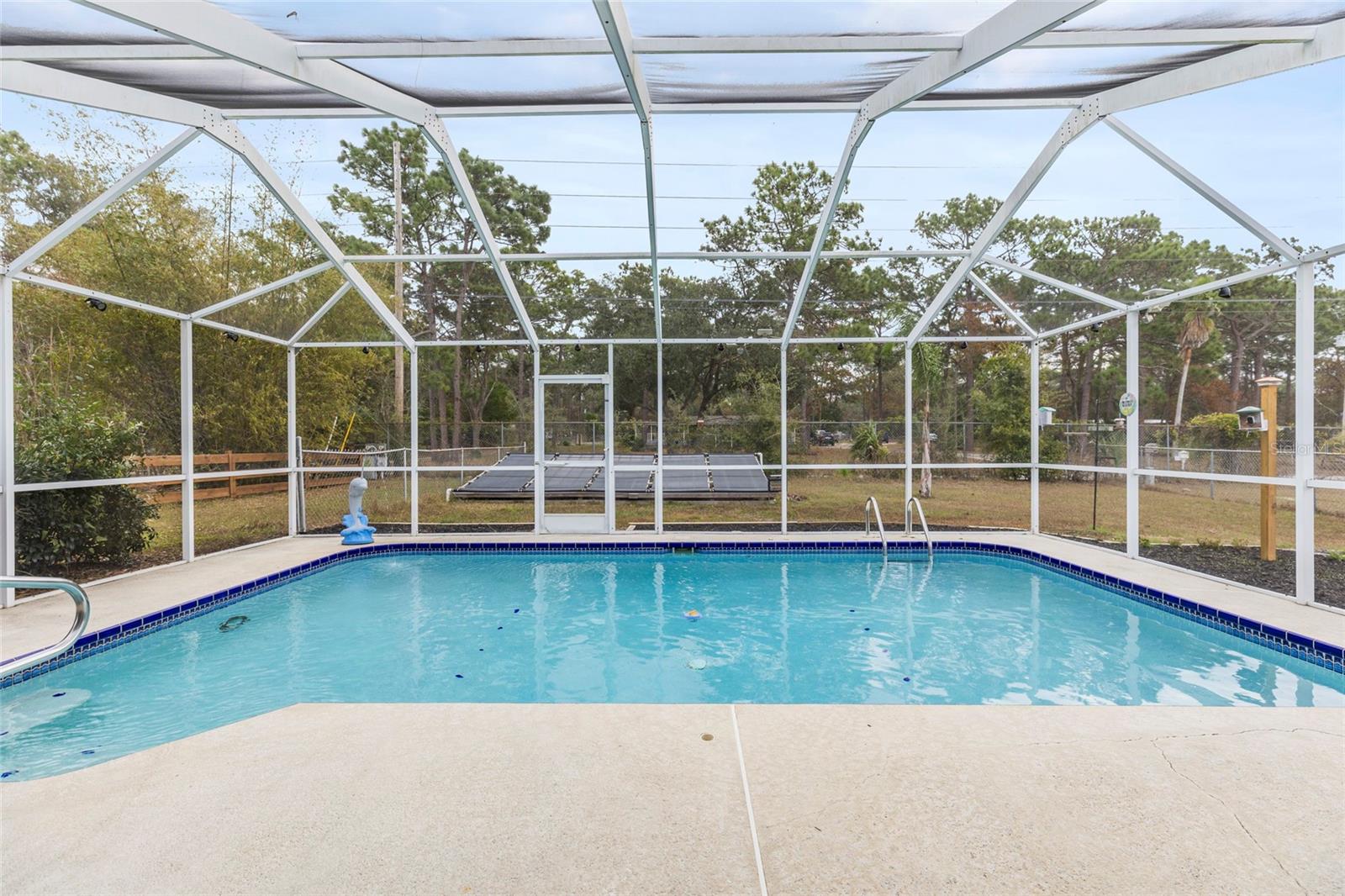 Private pool in the back yard