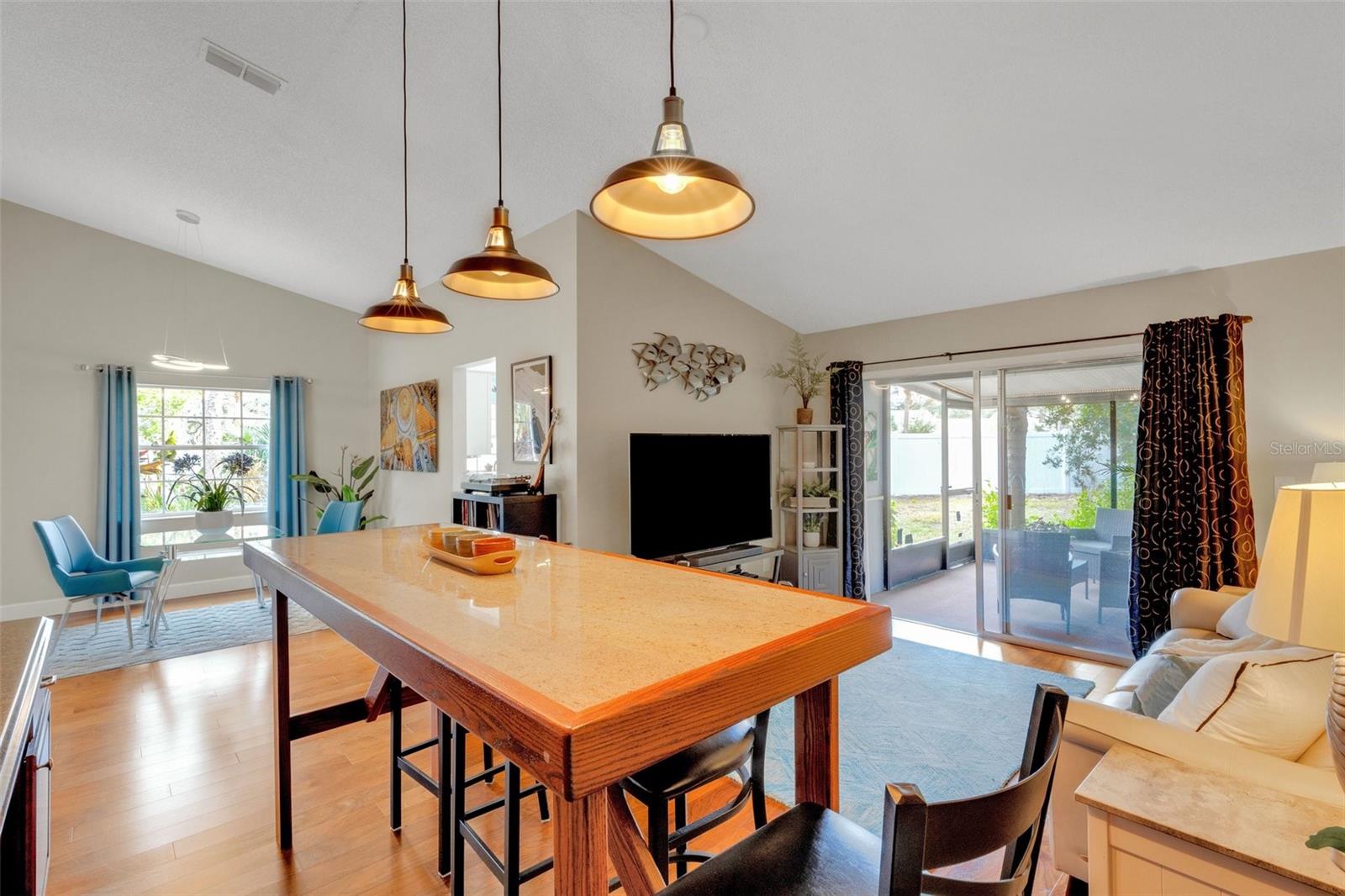 View of Dining Room & Living Room