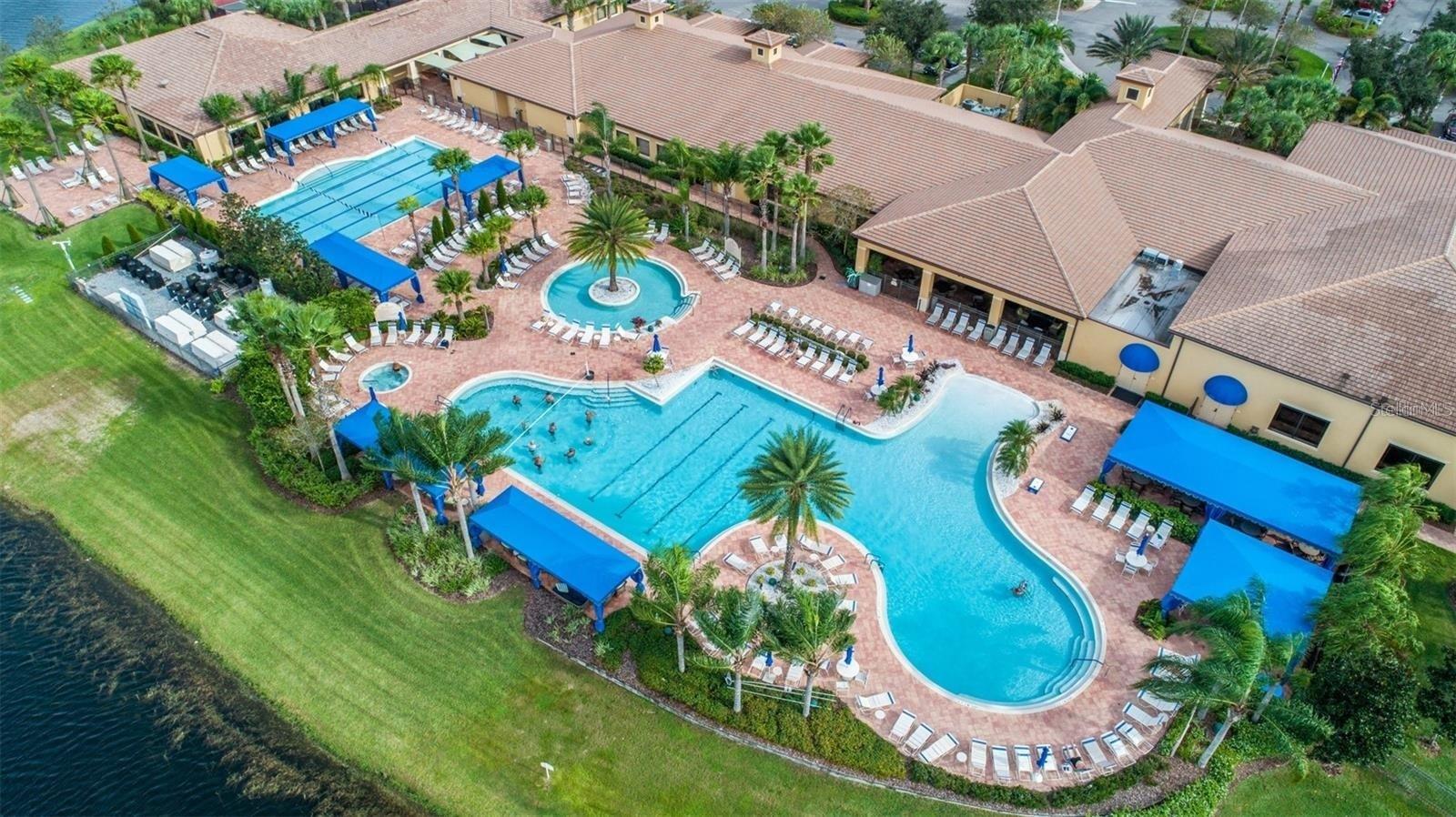 Resort Pool  Walking Pool  Lap Pool and Hot Tub