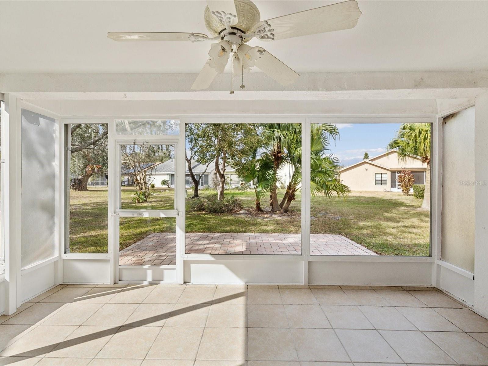 Screened patio