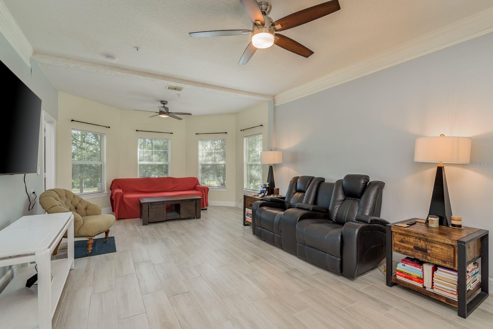 Large living room with plenty of natural light!