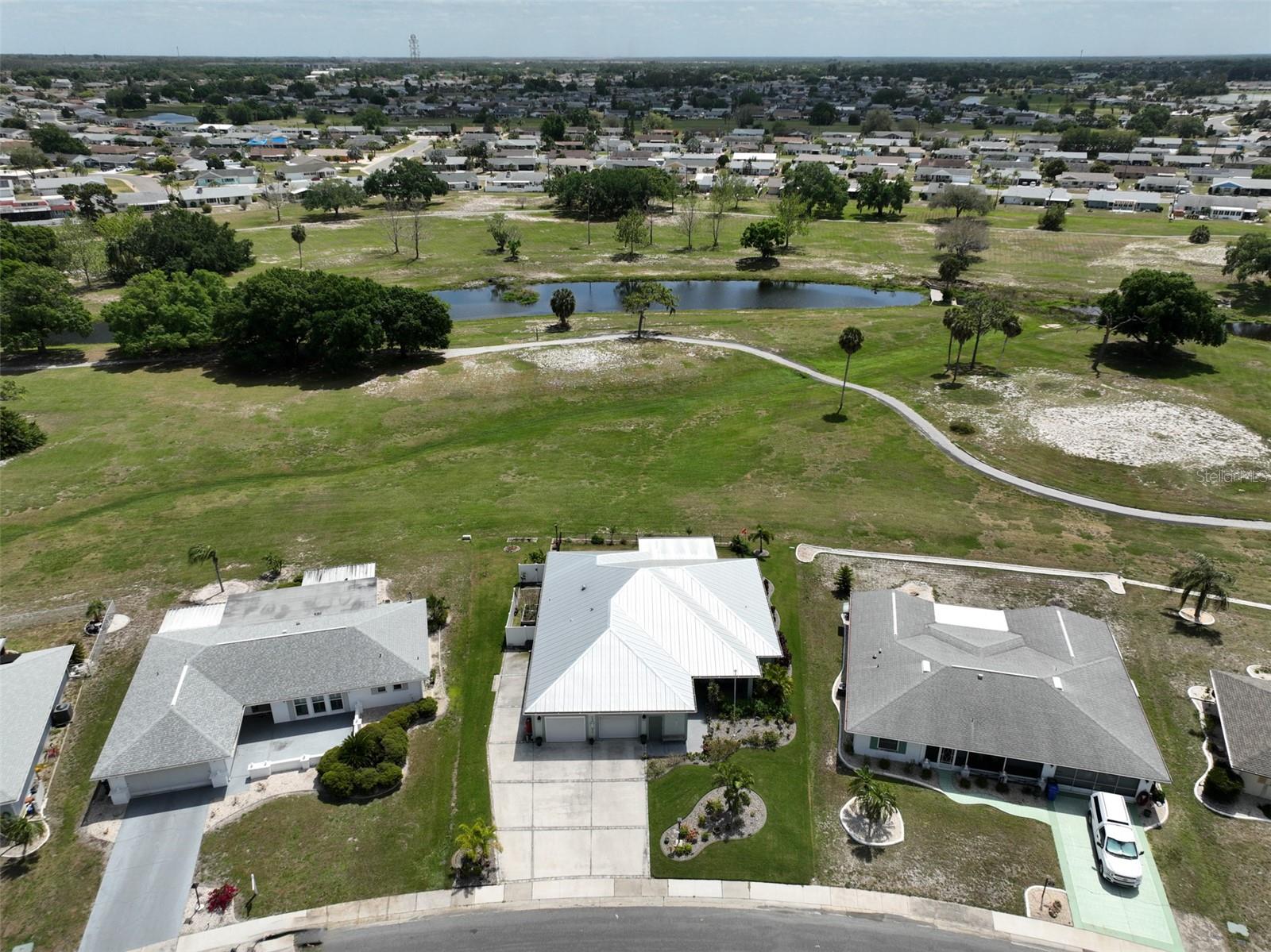 Ariel view of home.