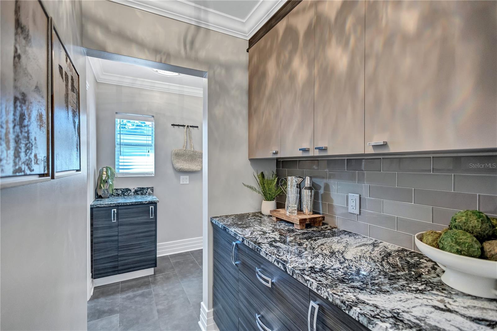 Butlers pantry and mud room