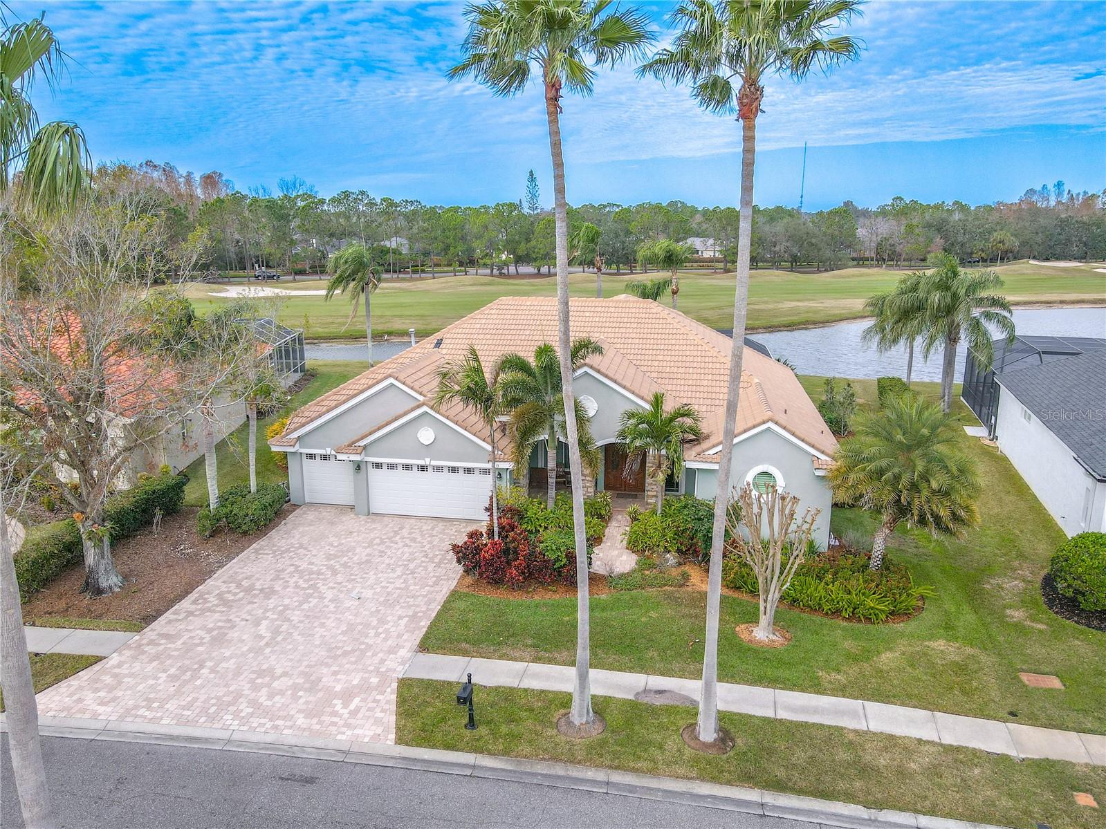 No rear neighbors with a serene pond and golf course view.